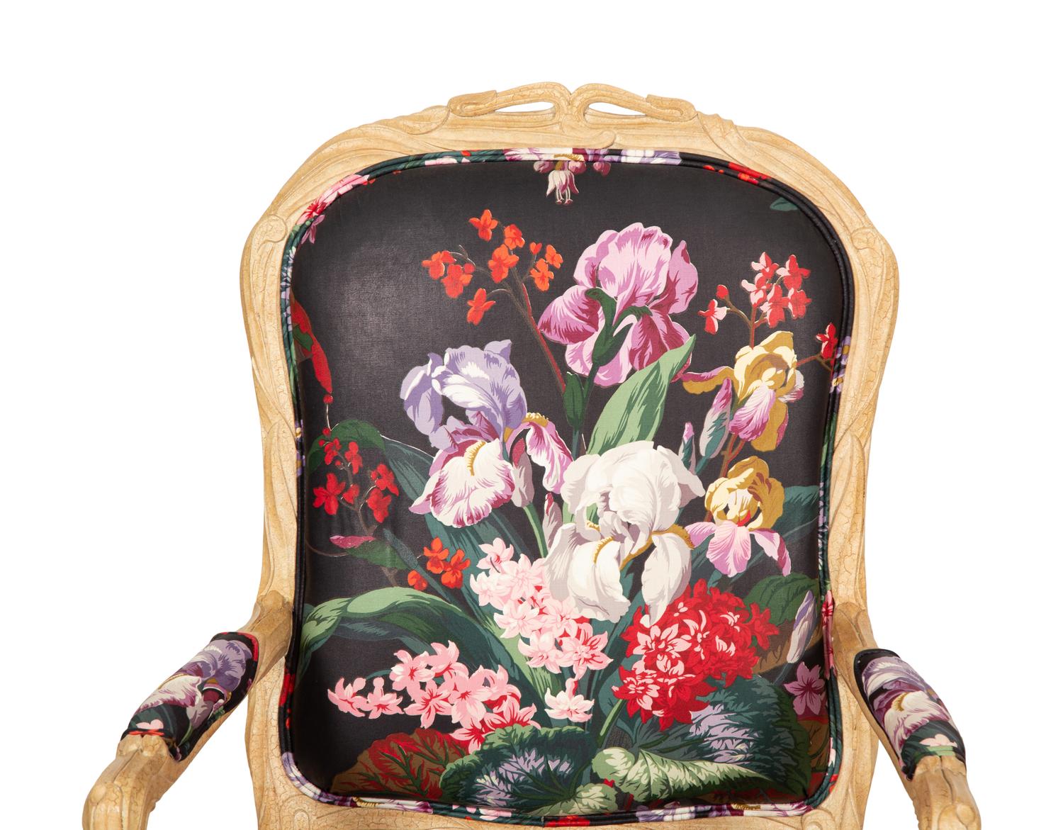 A Set of Ten Louis XV Style Dining Chairs