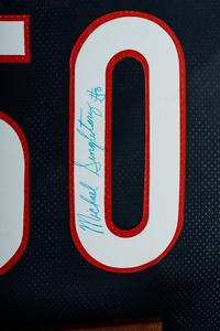 A Mike Singletary Chicago Bears Signed Autograph Jersey Display (Beckett Authentication Services Letter),