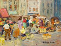 Lucy Scott Bower, (American, 1864-1934), Ghetto Market
