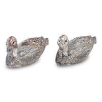 A Pair of Christofle Silver-Plate Duck Figures