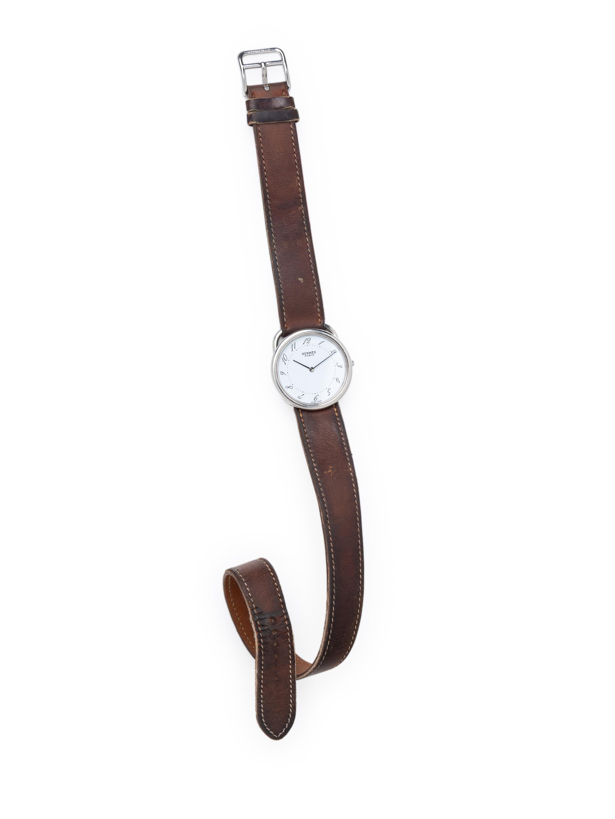 HERMÈS, STAINLESS STEEL ARCEAU WATCH