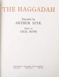 (SZYK, ARTHUR) ROTH, CECIL, ed. The Haggadah. Jerusalem, n.d.