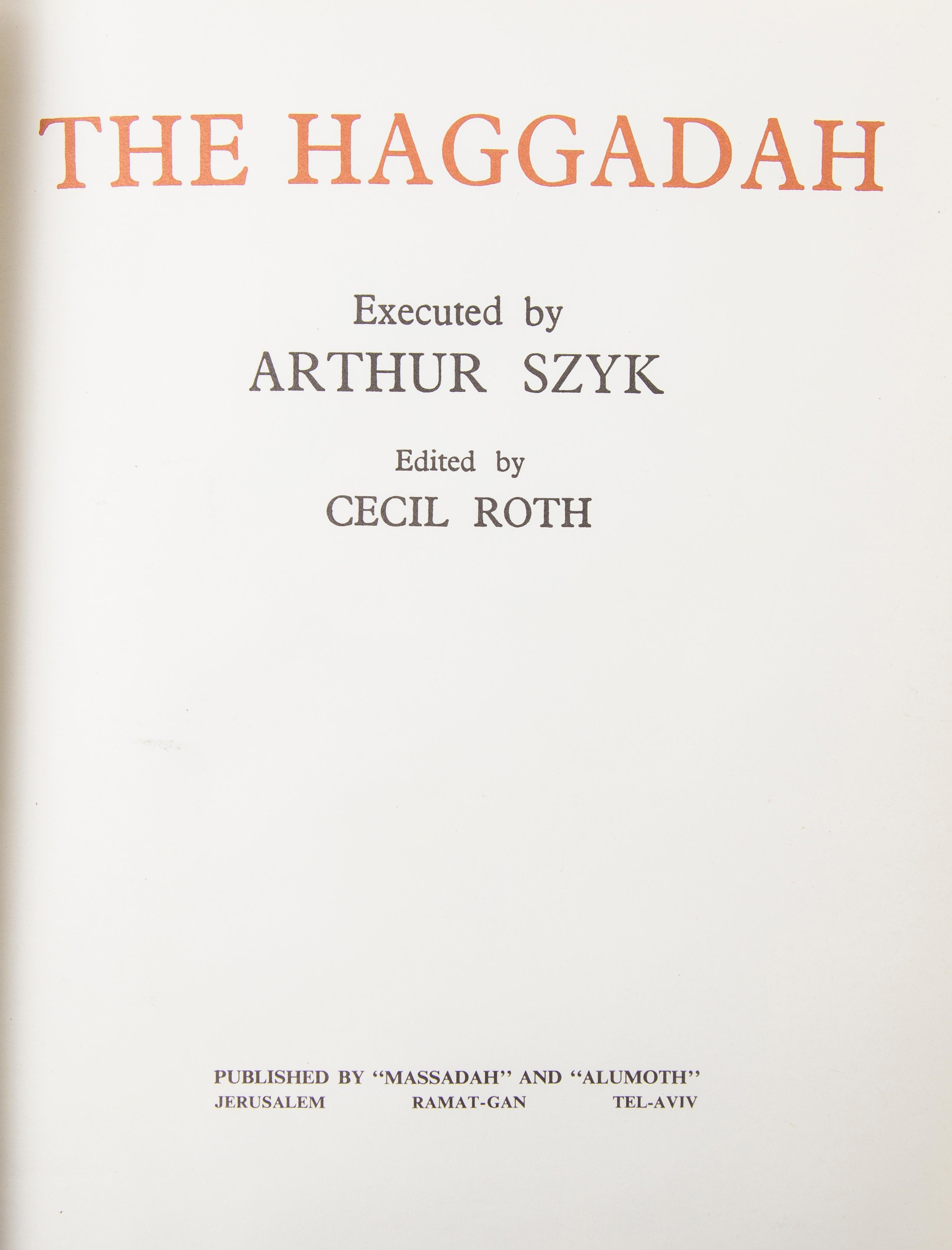 (SZYK, ARTHUR) ROTH, CECIL, ed. The Haggadah. Jerusalem, n.d.