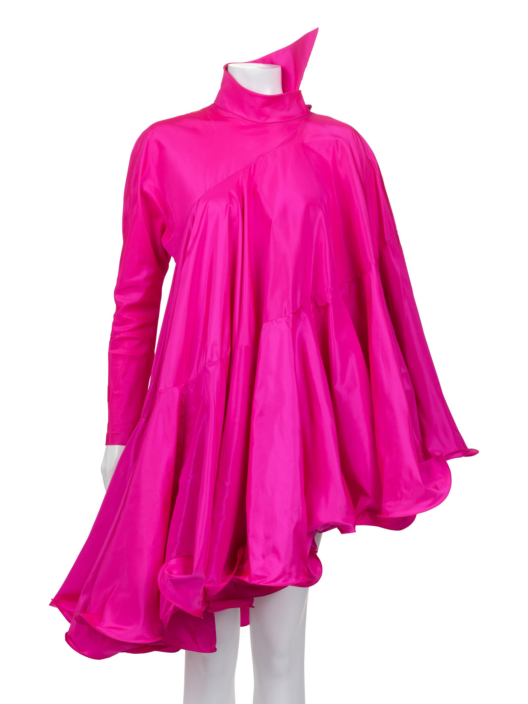 Pierre Cardin Haute Couture Flounced Taffeta Dress, 1990-2000s