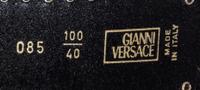 A Gianni Versace Red Leather Belt, Size 100/40.