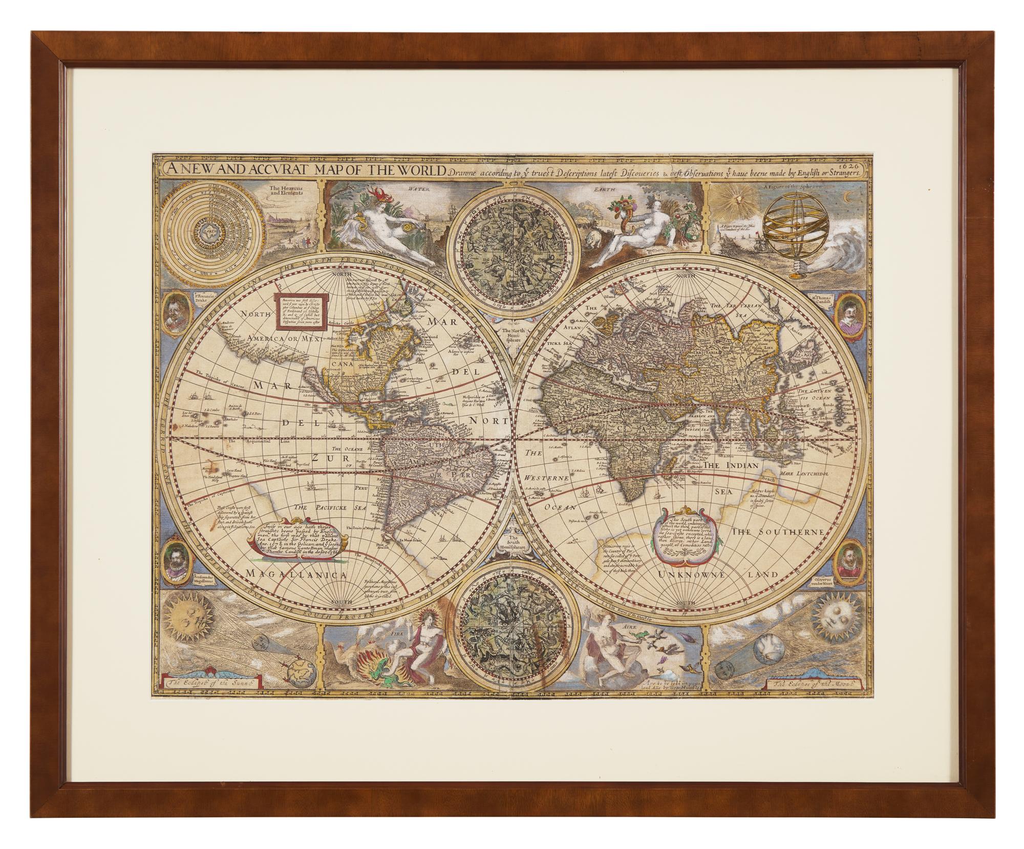 [Maps & Atlases] (Speed, John). A New and Accurat Map of the World Drawne according to ye truest Descriptions latest Discoueries & best Observations yt have beene made by English or Strangers
