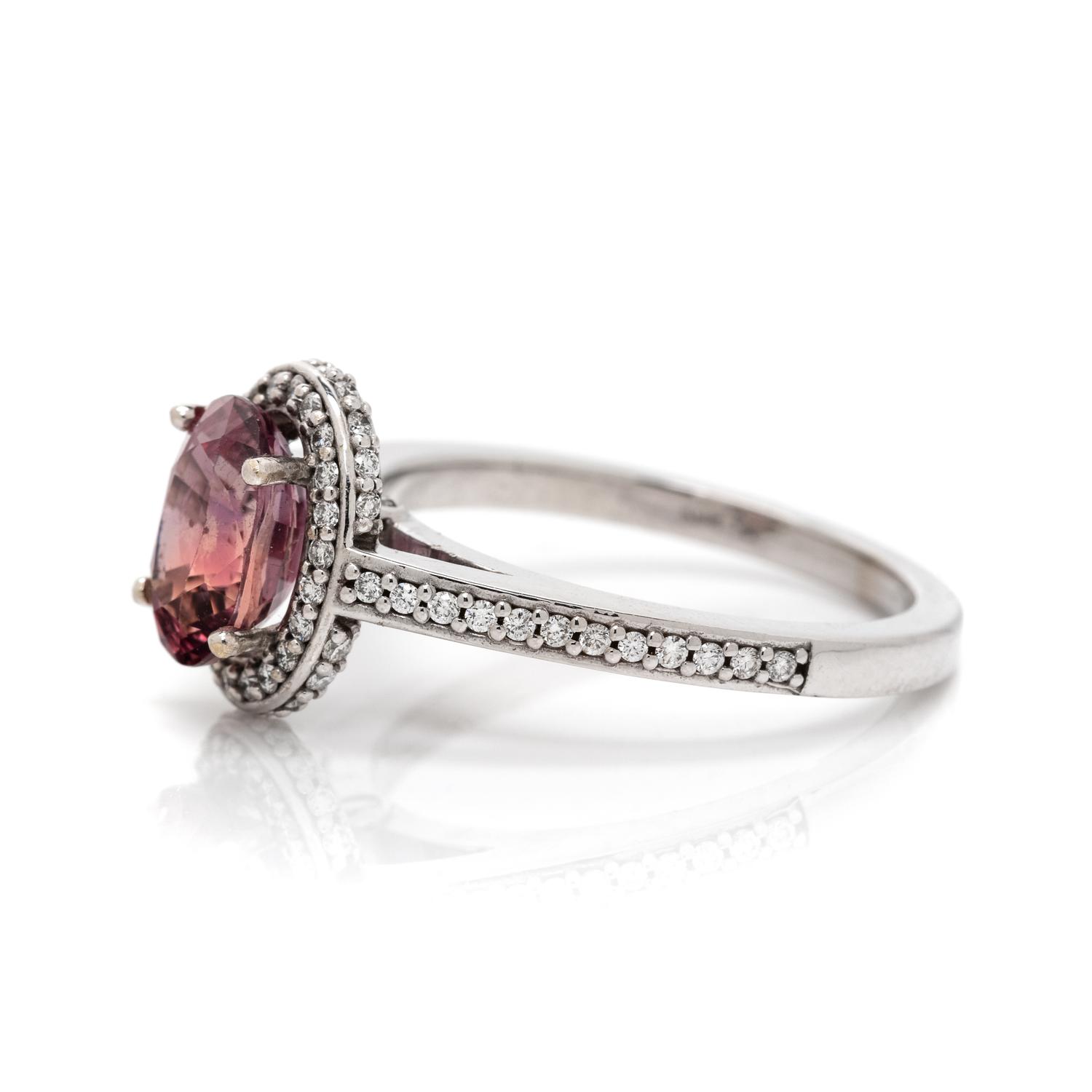 PINK SAPPHIRE AND DIAMOND RING