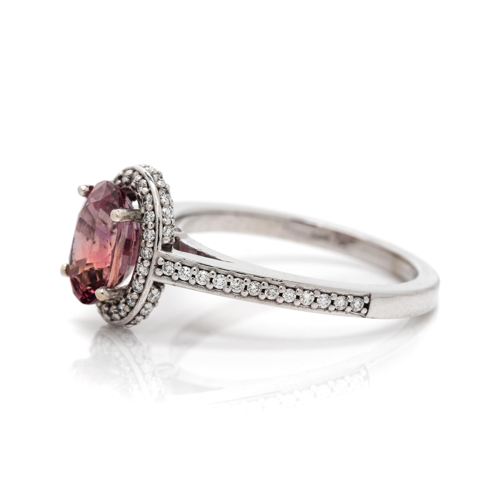 PINK SAPPHIRE AND DIAMOND RING