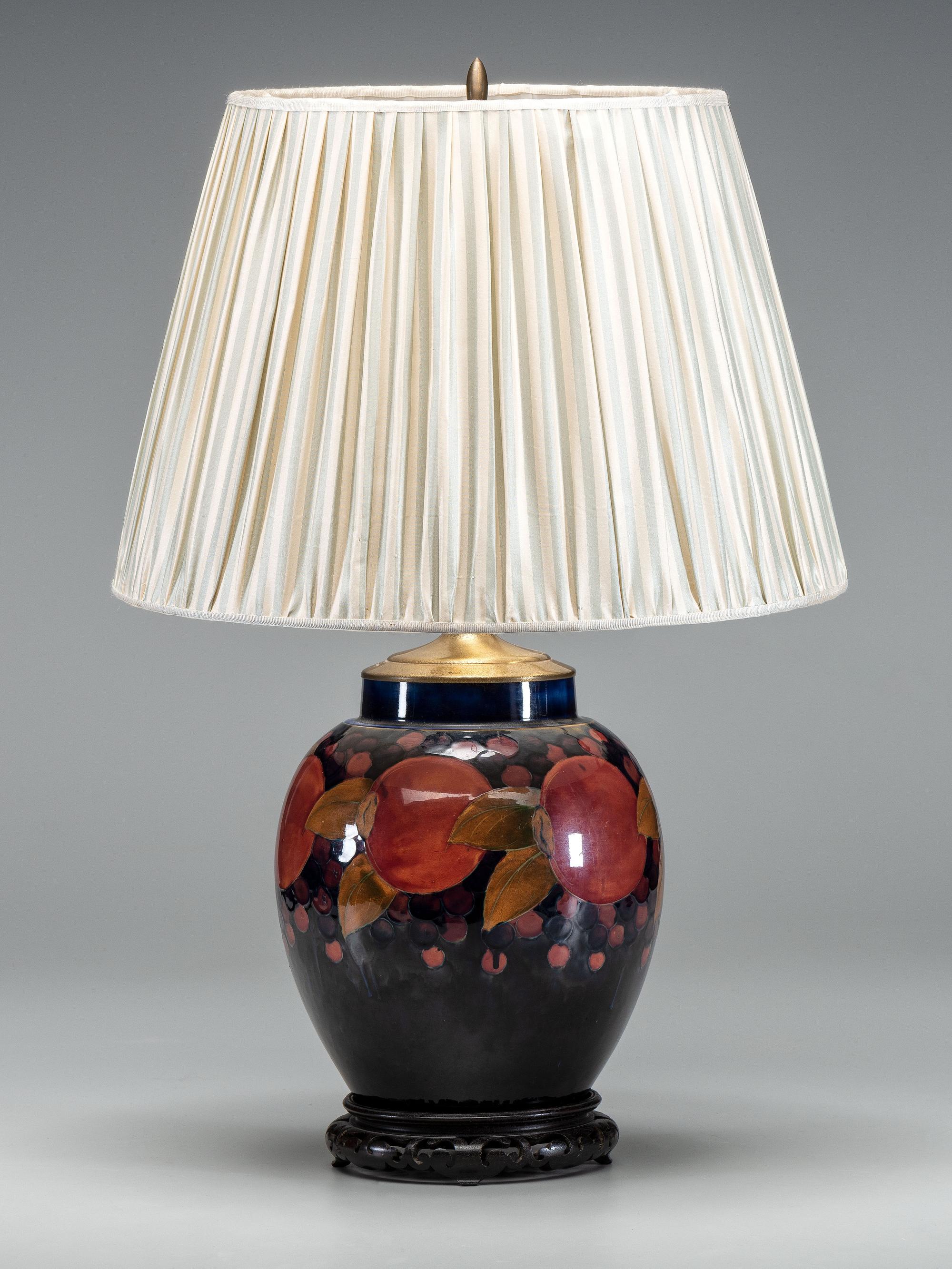Pomegranate Vase Mounted as Lamp
