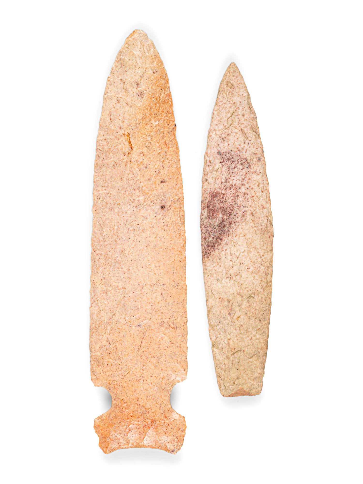 Osceola Side Notch Point AND Agate Basin Paleo Lance