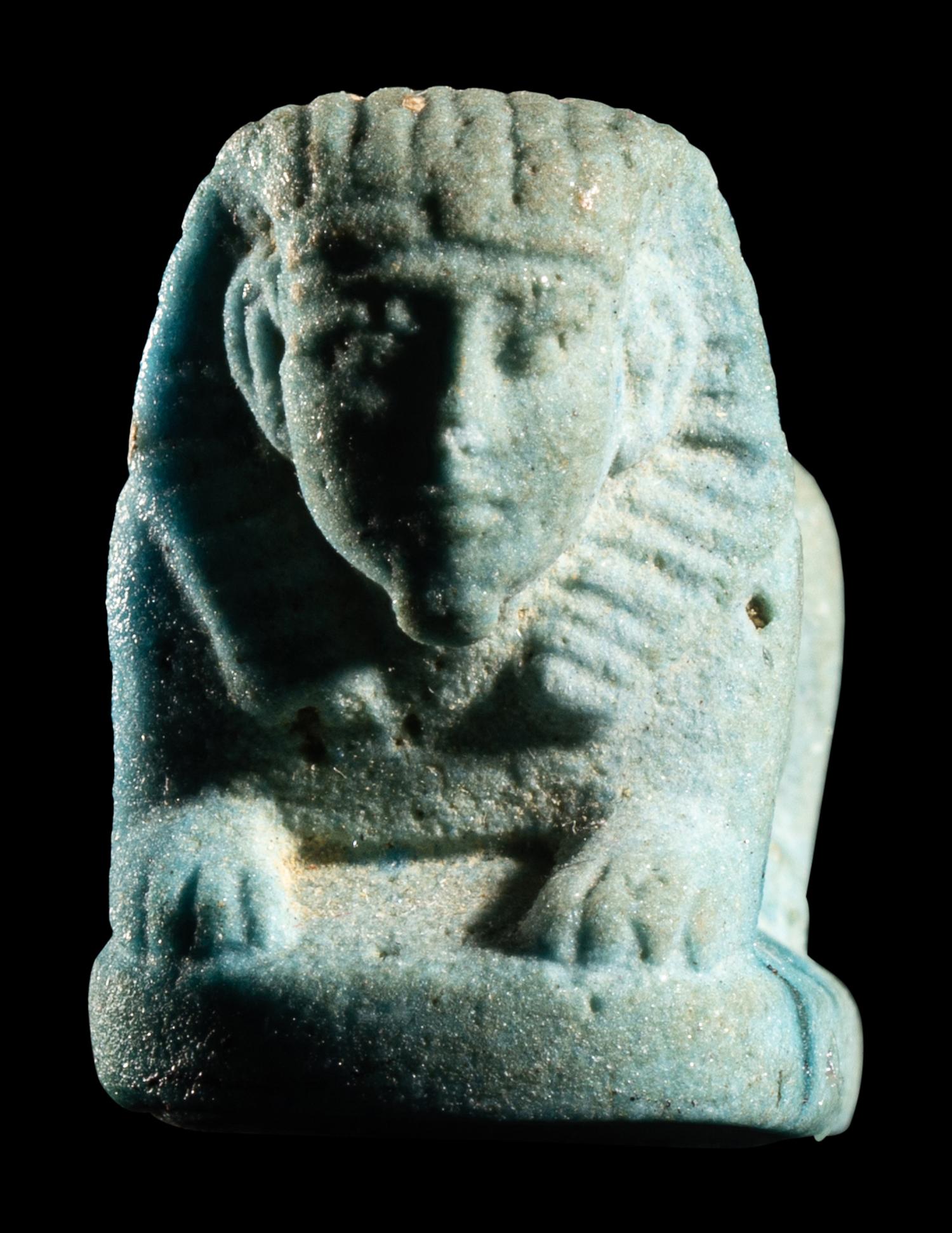 An Egyptian Faience Sphinx