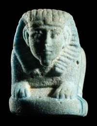 An Egyptian Faience Sphinx