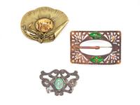 Three Art Nouveau Brooches, 1890-1910