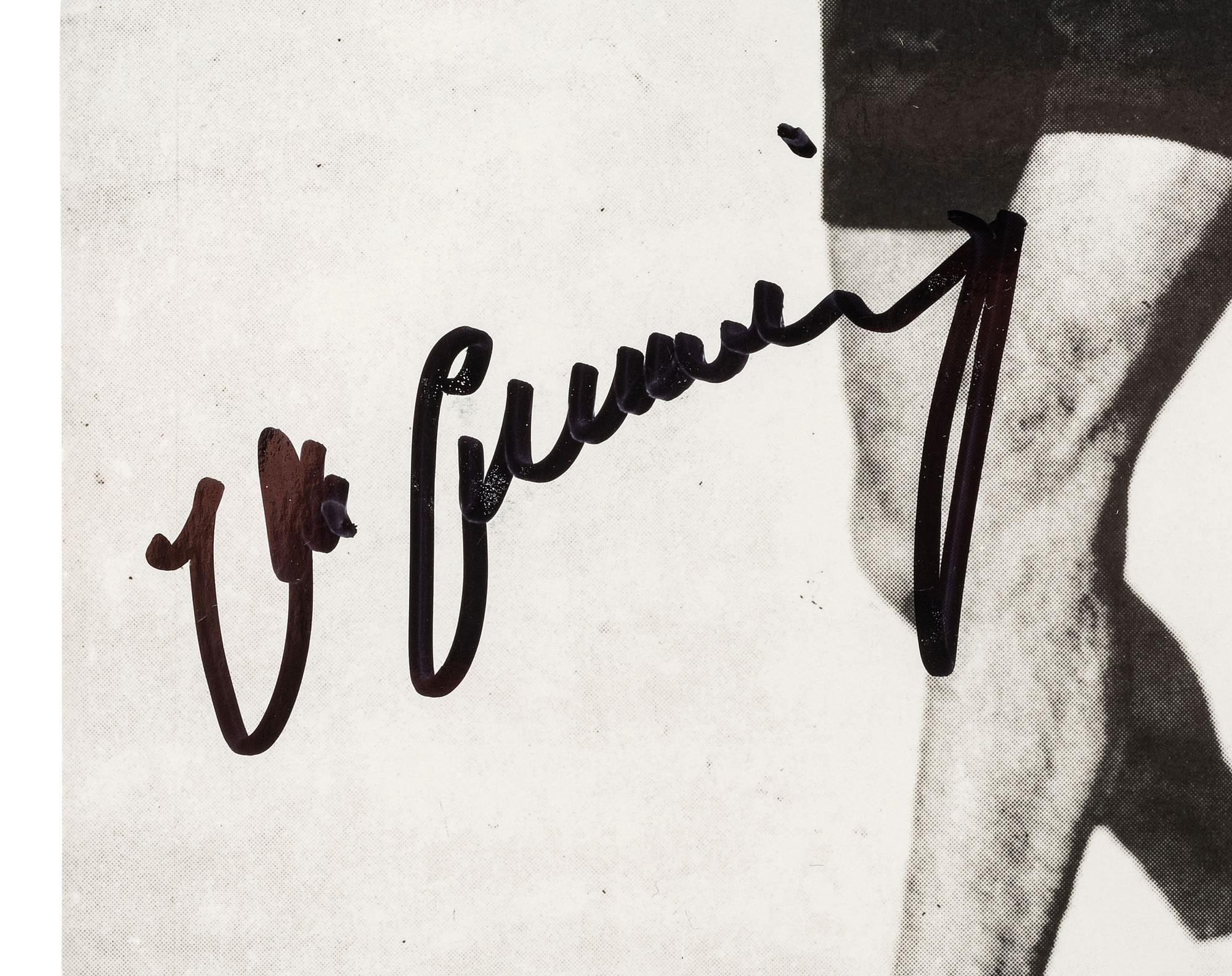 [ENTERTAINMENT] -- [SPORTS]. Autographs from actors, illustrators, and journalists, comprising: