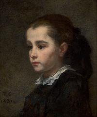 Thomas Couture (French, 1815-1879) — Portrait of a Young Girl, 1851