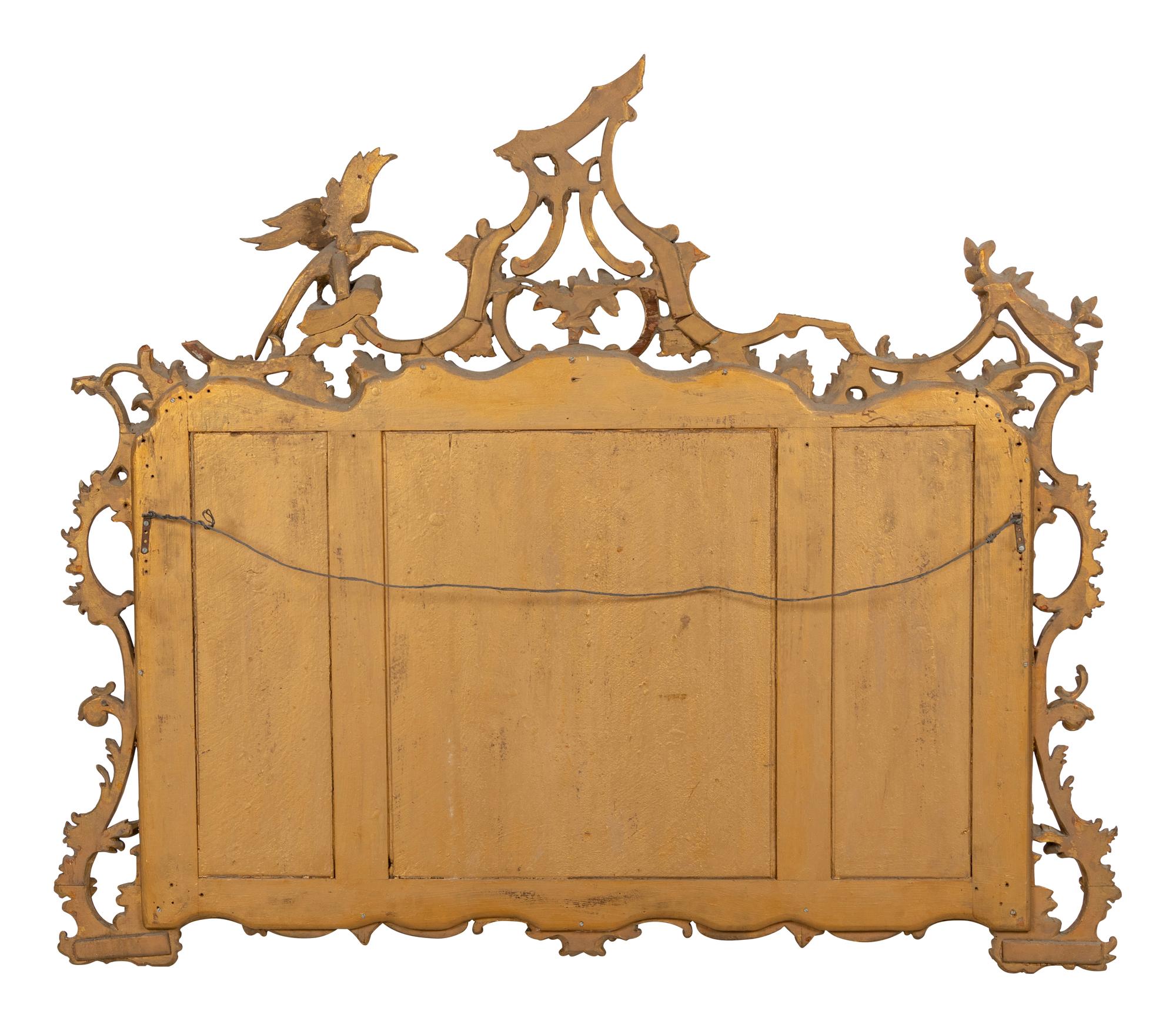 A George III Style Giltwood Three-Panel Mirror