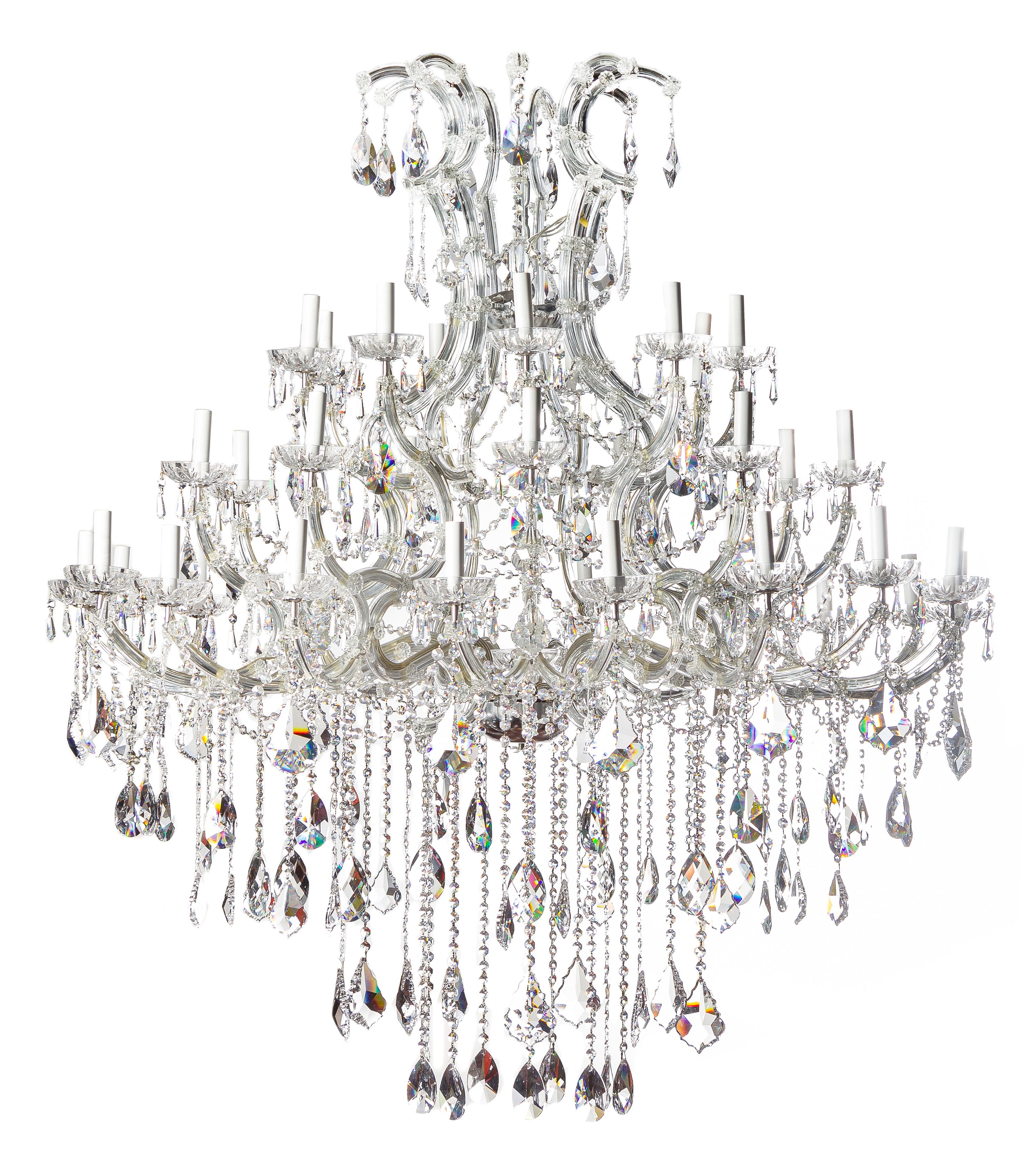 A Thirty-Seven Light Cased Glass Chandelier Diameter overall 48 inches. — MID 20TH CENTURY