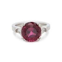 PINK TOURMALINE AND DIAMOND RING