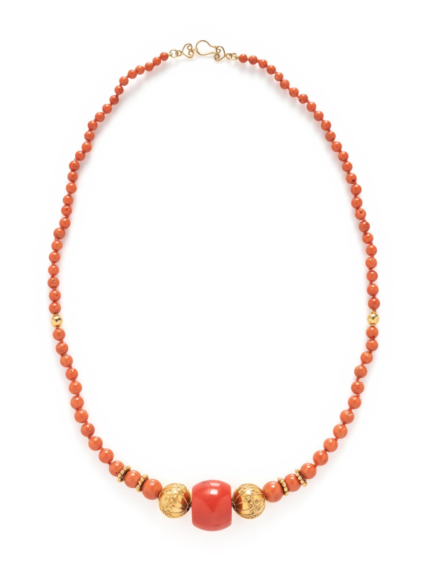CORAL BEAD NECKLACE