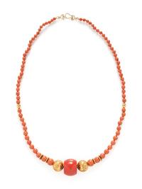 CORAL BEAD NECKLACE