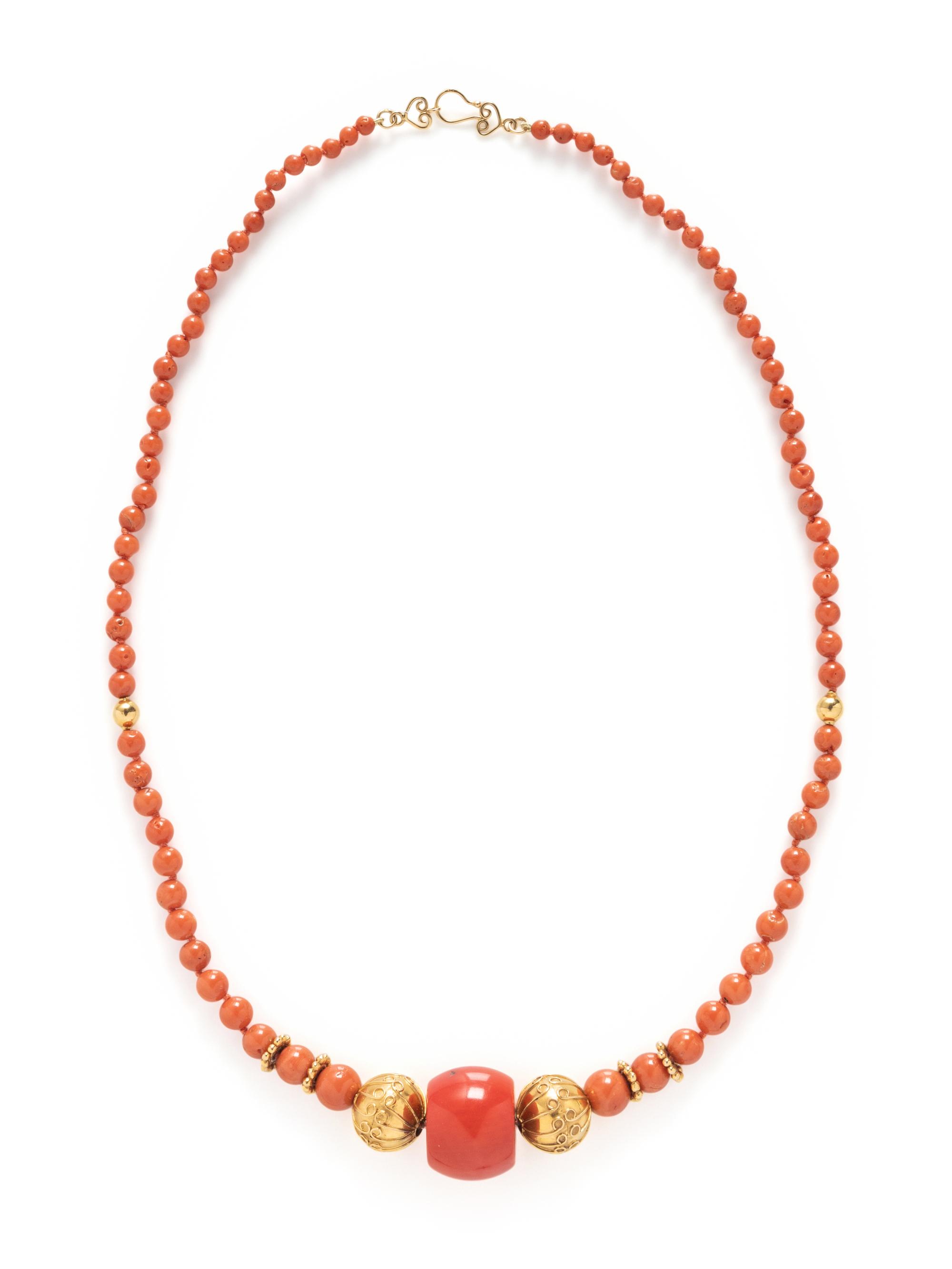 CORAL BEAD NECKLACE