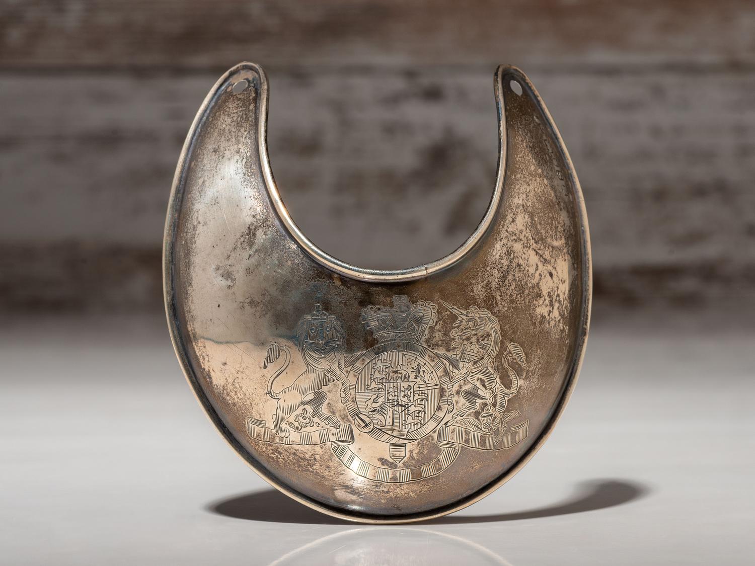 Rare English Sterling Silver Gorget