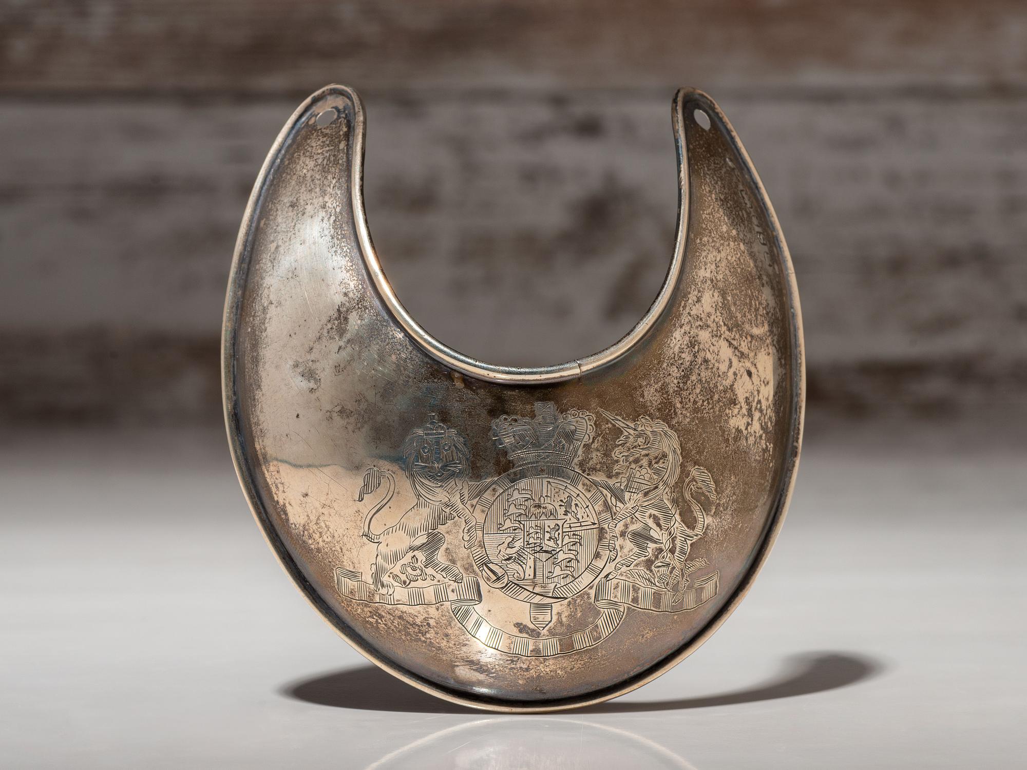 Rare English Sterling Silver Gorget
