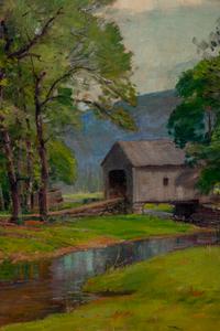 Landscape with Covered Bridge and Stream