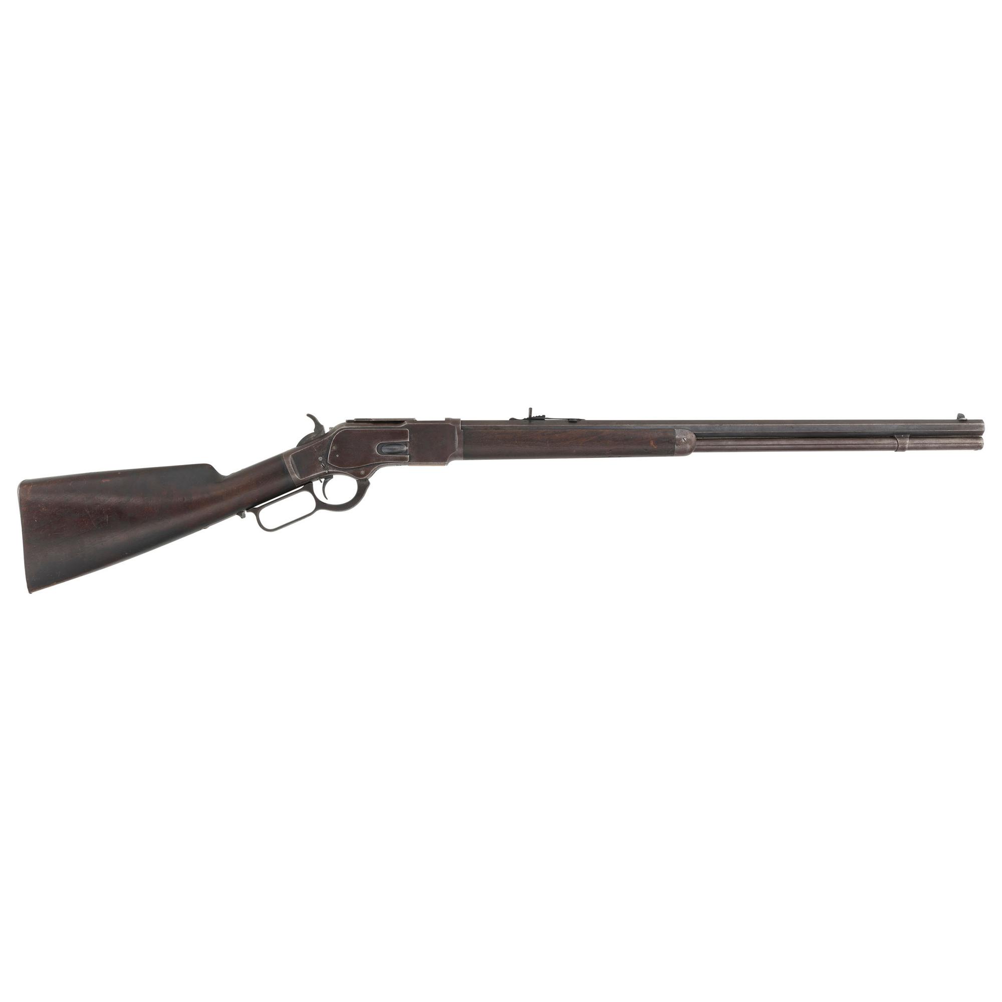 Winchester Late 2nd Model 1873 Rifle with Single Set Trigger and Shotgun Butt in .38-40