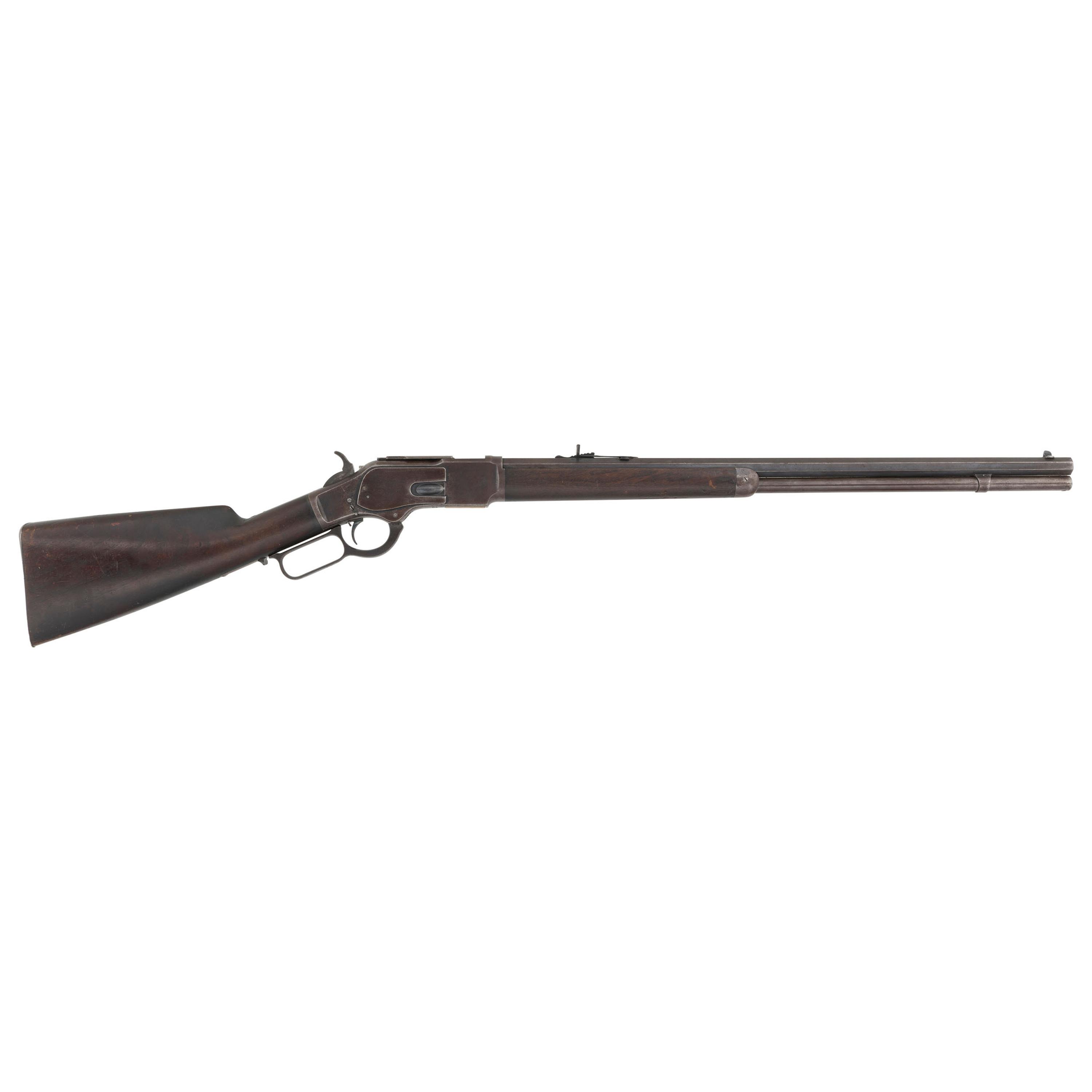 Winchester Late 2nd Model 1873 Rifle with Single Set Trigger and Shotgun Butt in .38-40
