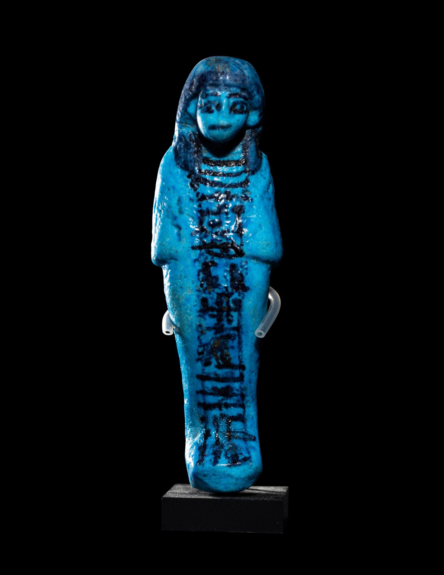 An Egyptian Blue Faience Ushabti for Nakht-S(U)-Pa-Hem-Netjer-Tepy