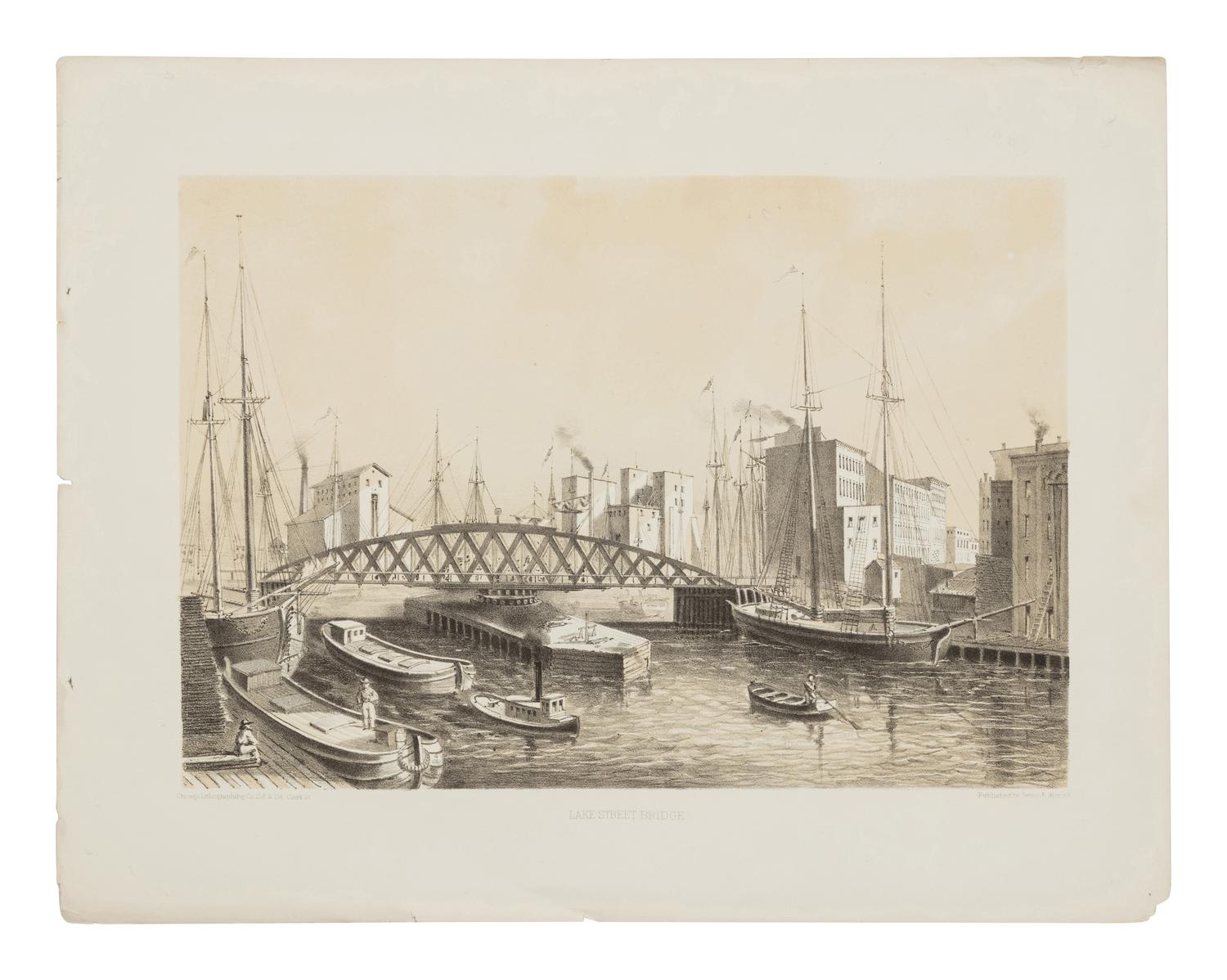[CHICAGO]. KURZ, Louis (1834-1921). A group of 33 prints from Chicago Illustrated depicting pre-fire Chicago. Chicago: Jevne & Almini, 1866