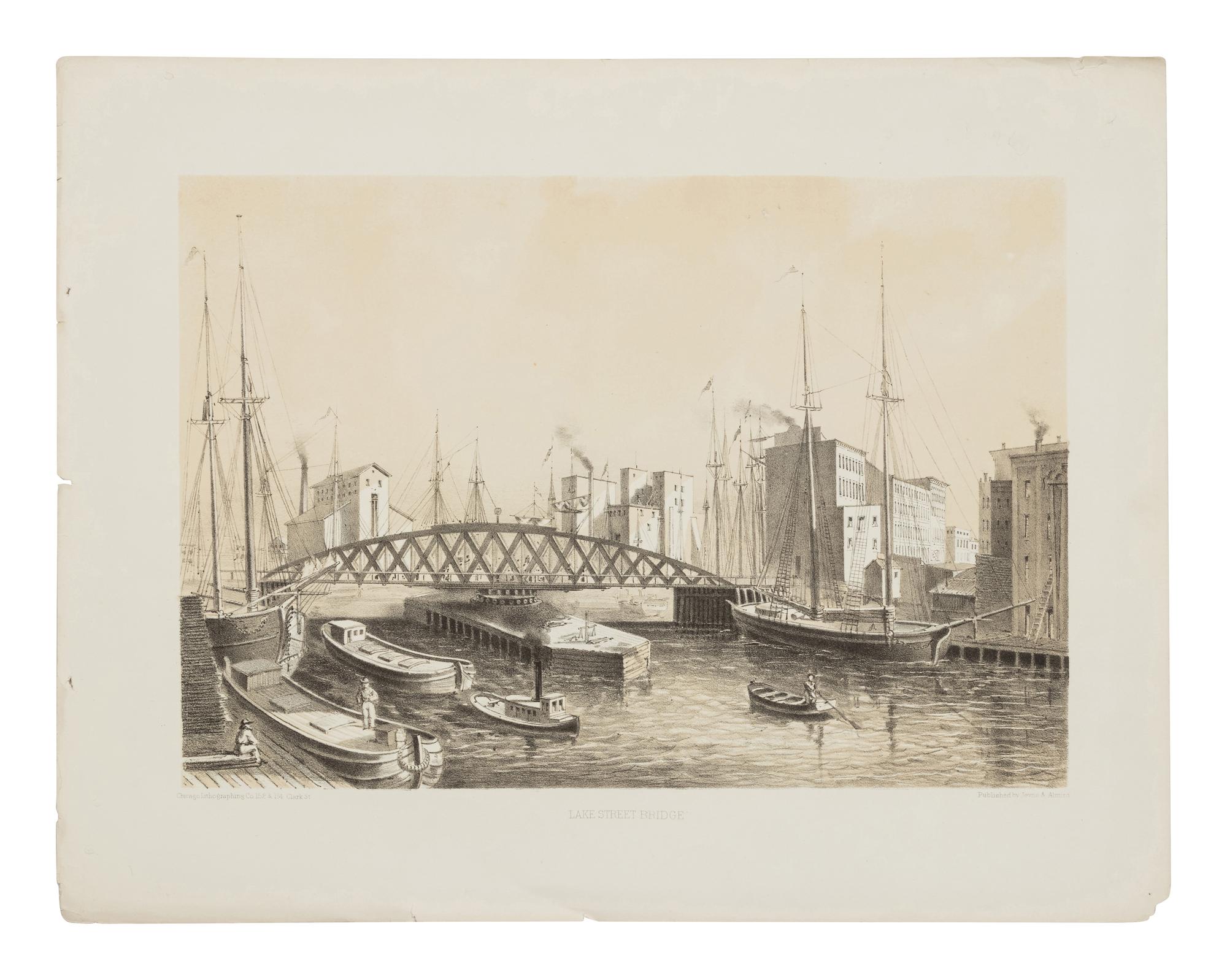 [CHICAGO]. KURZ, Louis (1834-1921). A group of 33 prints from Chicago Illustrated depicting pre-fire Chicago. Chicago: Jevne & Almini, 1866