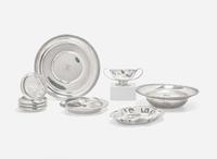An assembled group of five sterling silver table items, various makers, 20th century