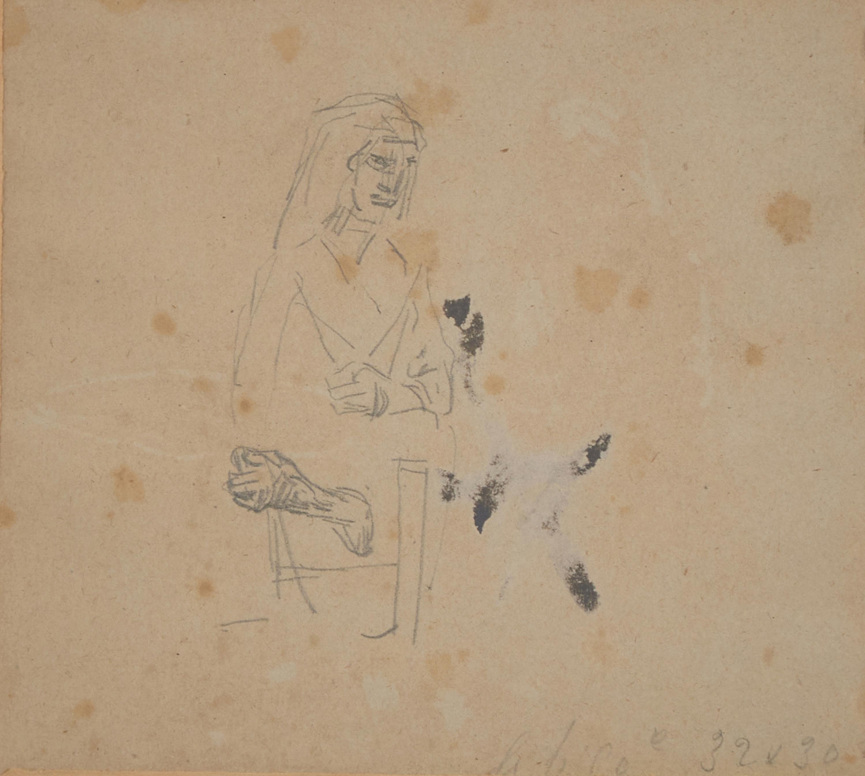 La Fileuse; with Étude de Fileuse (A Double-Sided Work)