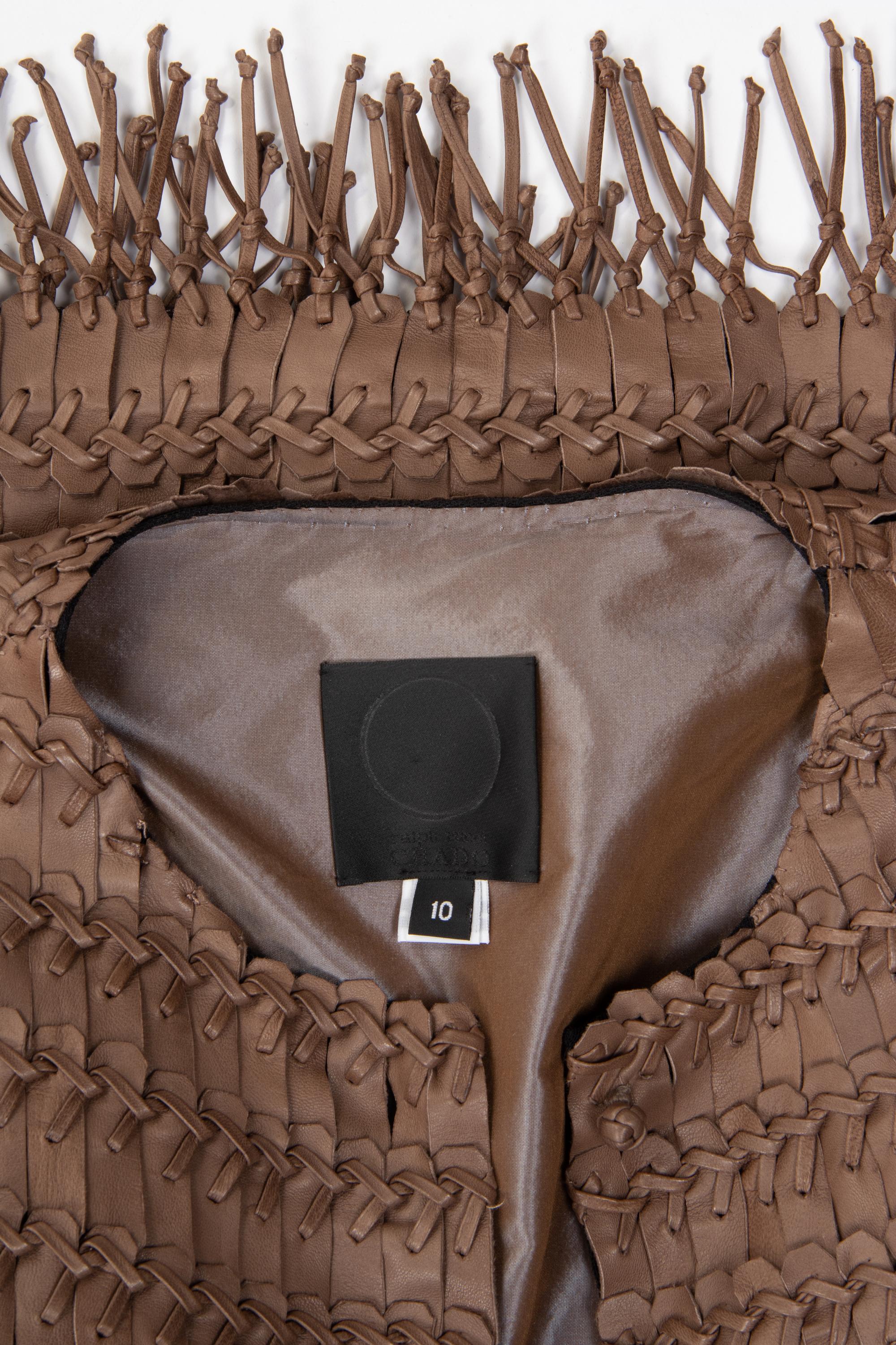 Ralph Rucci Cut and Braided Leather Jacket, 2008