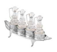 A George III Silver and Silver-Plate Cruet Set