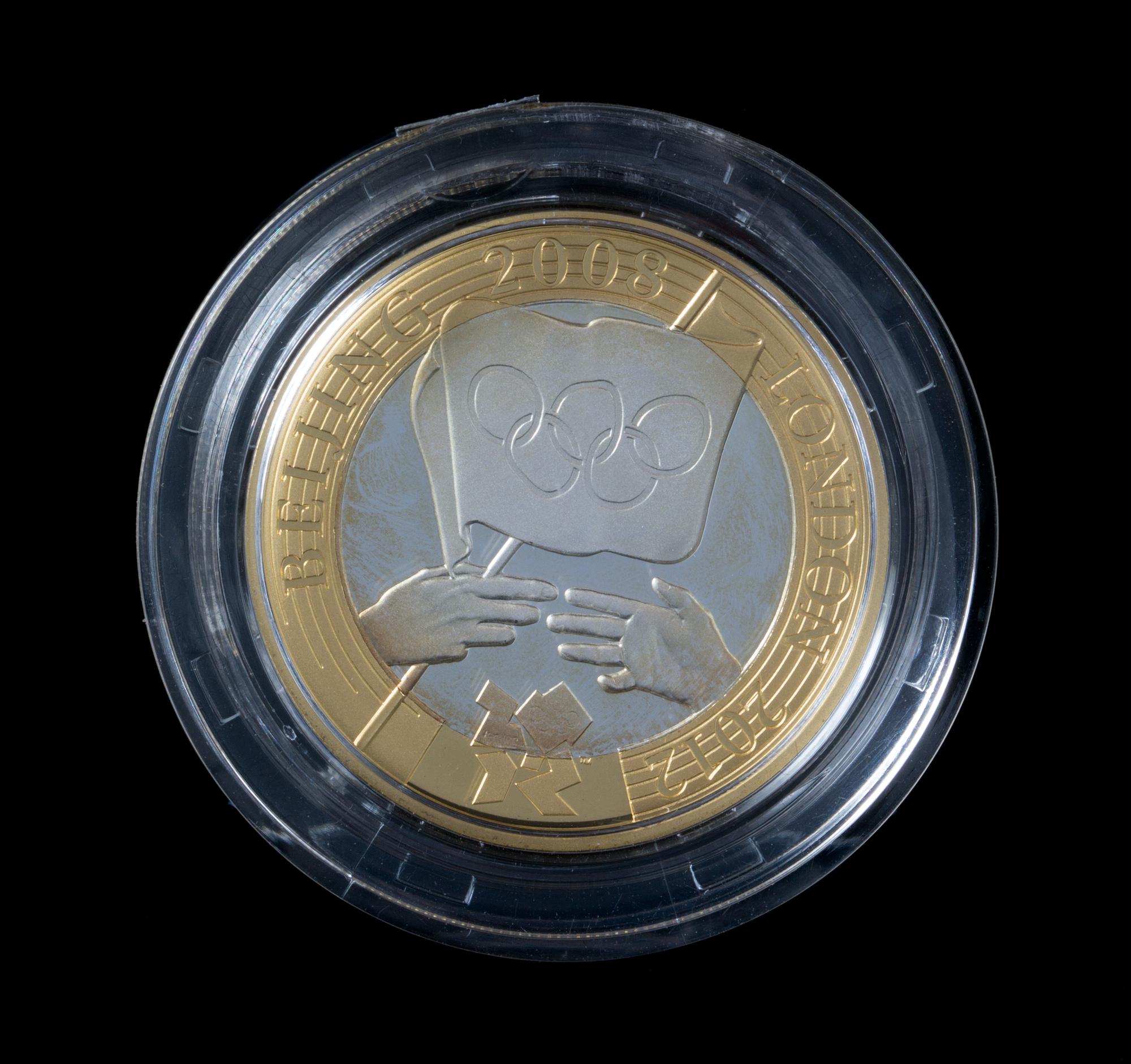 Two United Kingdom Royal Mint 2008 Olympic Games Handover Ceremony 2 Pound Proofs