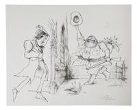 Searle, Ronald. Crossed Paths: Edgar Allan Poe Meets Ernest Hemingway