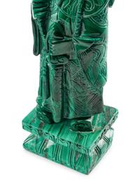 A Pair of Chinese Malachite Figures