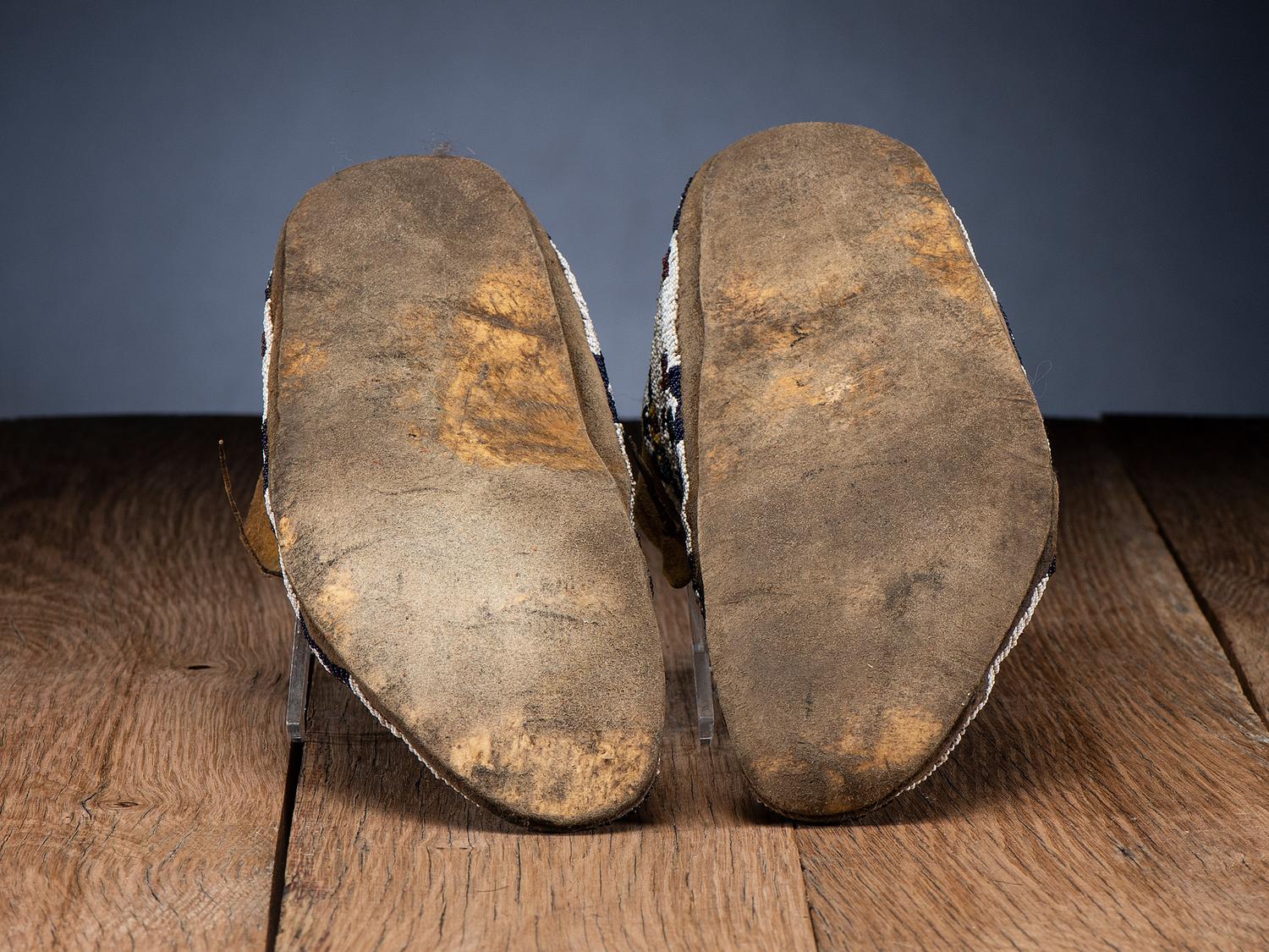 Cheyenne Beaded Hide Moccasins