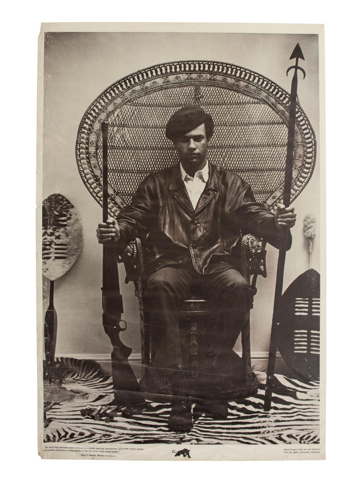 [NEWTON, Huey]. The Racist Dog Policemen Must Withdraw Immediately ...Black Panther Party, [ca 1968].