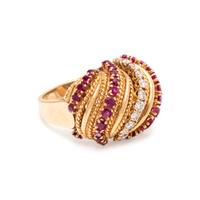 VAN CLEEF & ARPELS, DIAMOND AND RUBY RING