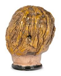 A Studio Ceramic Polychrome Glazed Musical Head