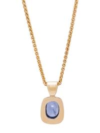 YELLOW GOLD AND SAPPHIRE PENDANT/NECKLACE