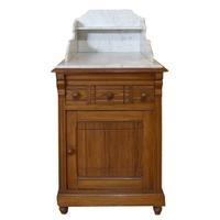 A Pine and Marble Cabinet 22.5" W x 23" D x 44.5" H — France, Late 19th Century