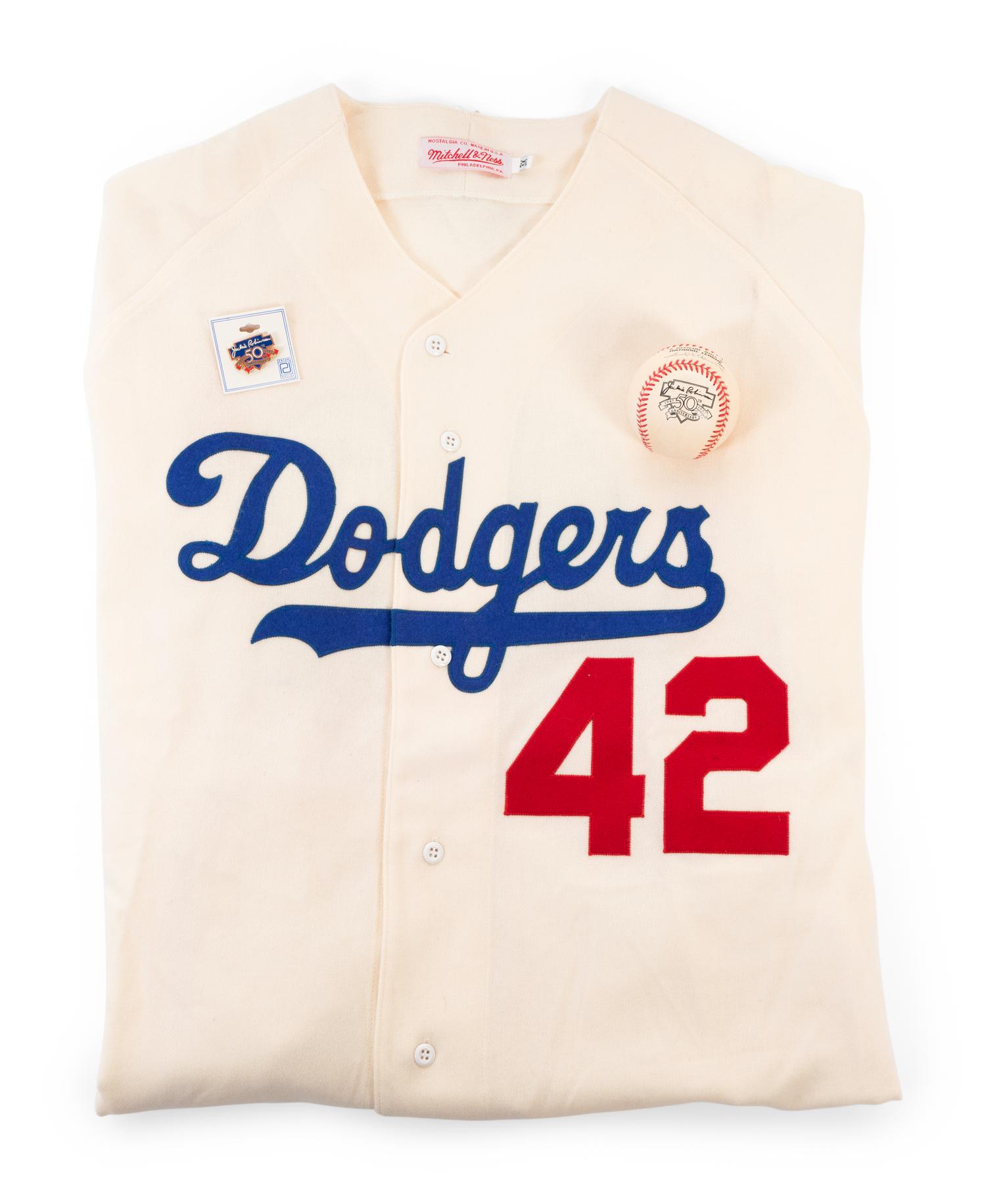 A Group of Jackie Robinson Brooklyn Dodgers Items,