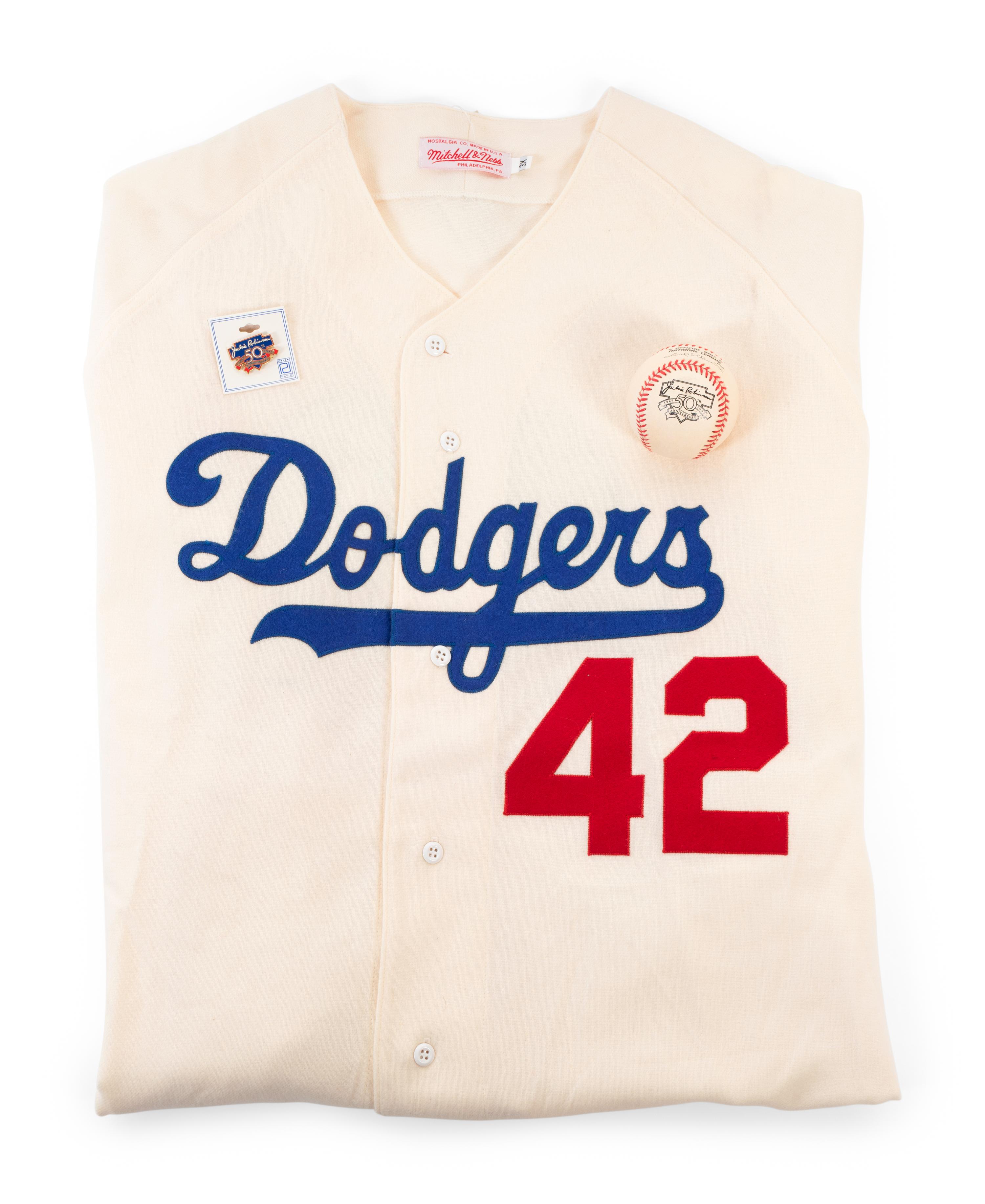 A Group of Jackie Robinson Brooklyn Dodgers Items,
