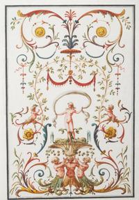 A Set of Eight Neoclassical Watercolor Illustrations