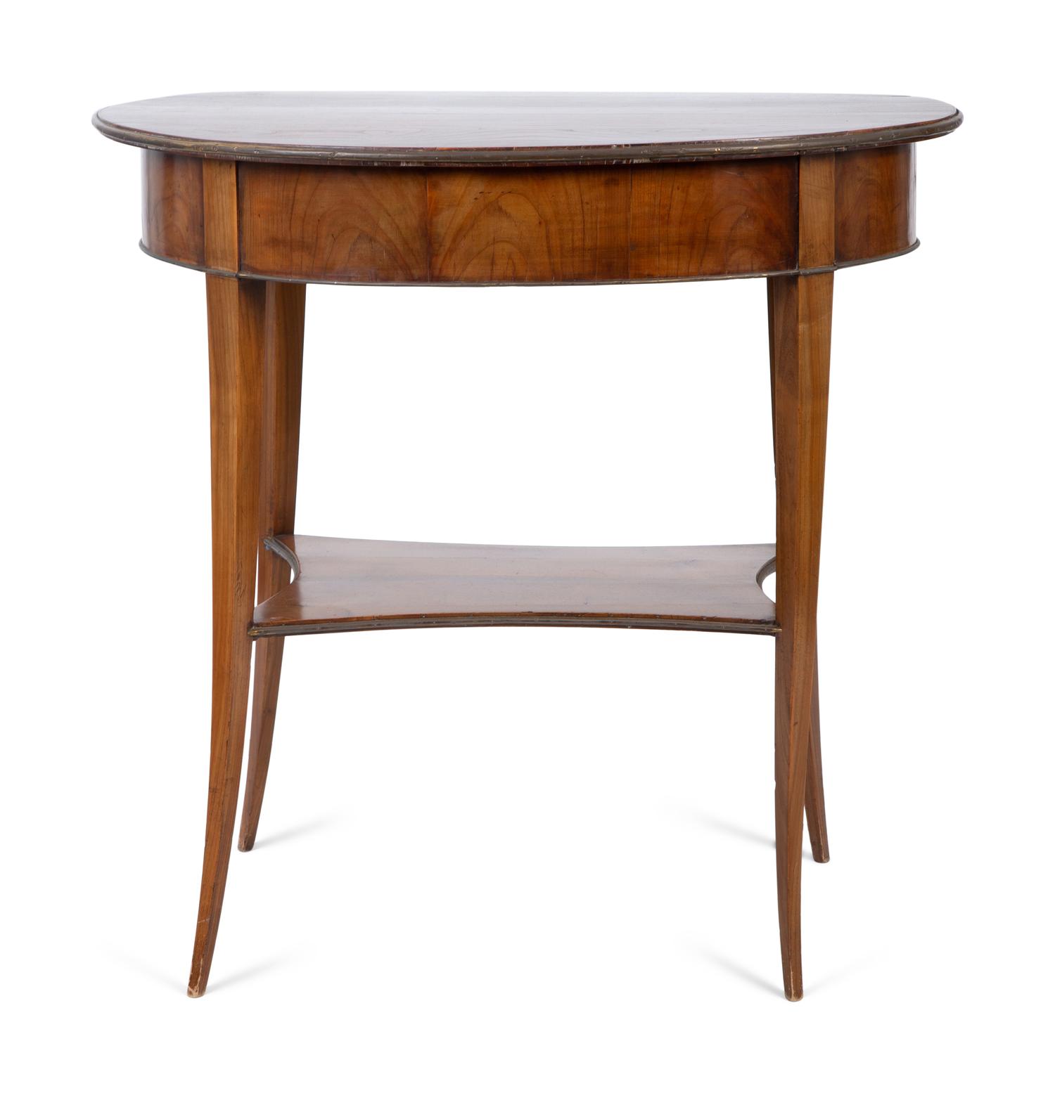 A Louis Philippe Walnut Oval Side Table
